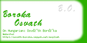 boroka osvath business card